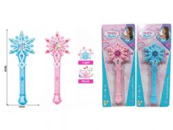 BAGUETTE MAGIQUE FLOCON DE NEIGE AVEC MUSIQUE ASST